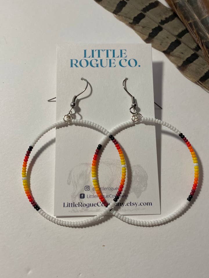 White Calico Hoops for wholesale by Little Rogue Co