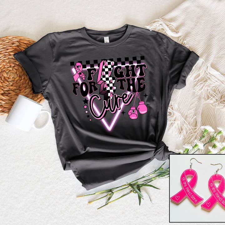 Luta pela Cura Consciencialização do Cancro da Mama por atacado de Southern Attitude Designs Inc