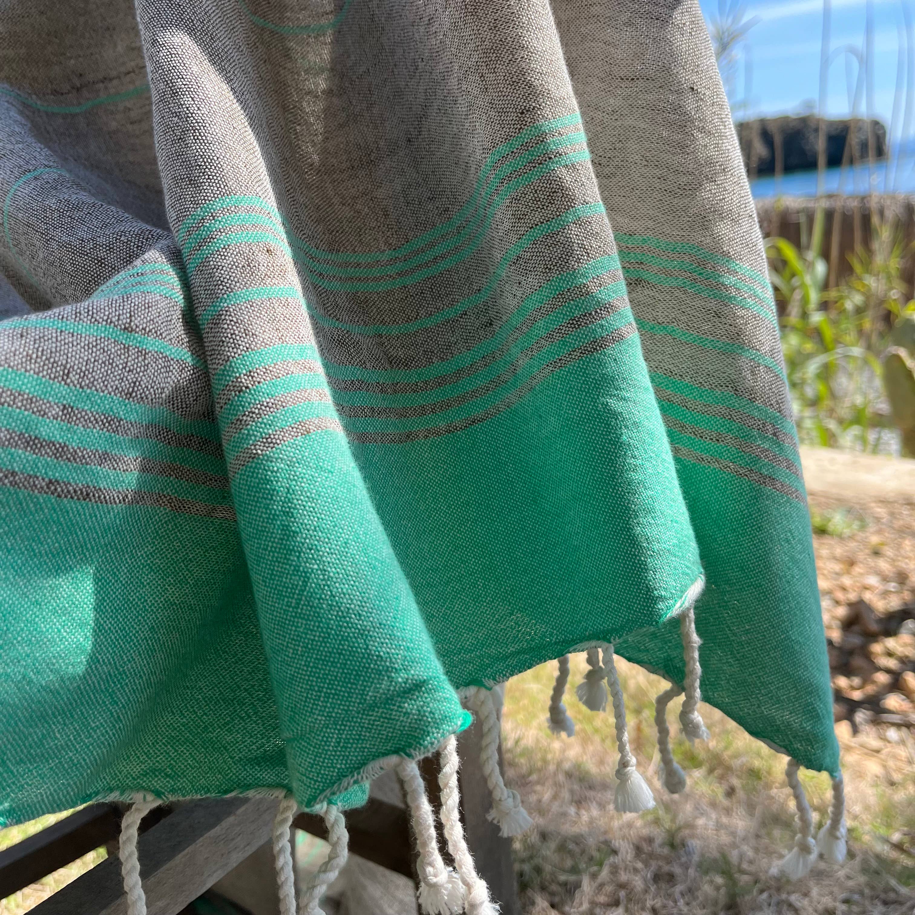 loom.ist – Großhandel Badetuch – Karya Leinen Strandtuch / Türkisches Handtuch15