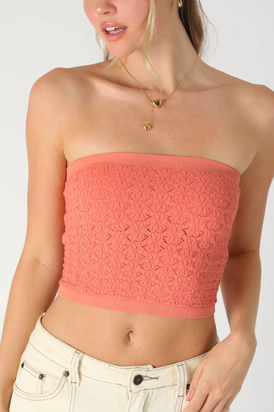 NIKIBIKI – Bustier - Mulher por atacado – NS8376 - Top de Renda Floral sem Alças16