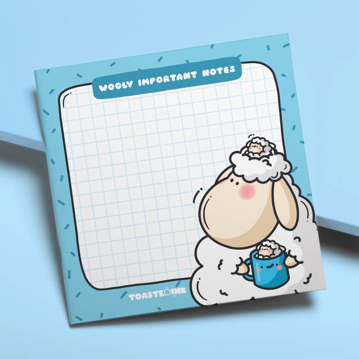 Toastedink - Vente Notes autocollantes/post-it - Notes adhésives en forme de mouton | Blocs-notes et papeterie mignons0
