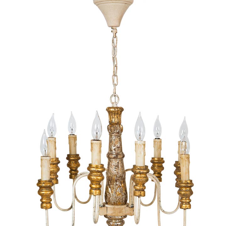 Chatsworth Wood and Metal Candelabra Light Chandelier for wholesale by Xia Home Fashions & Manor Luxe