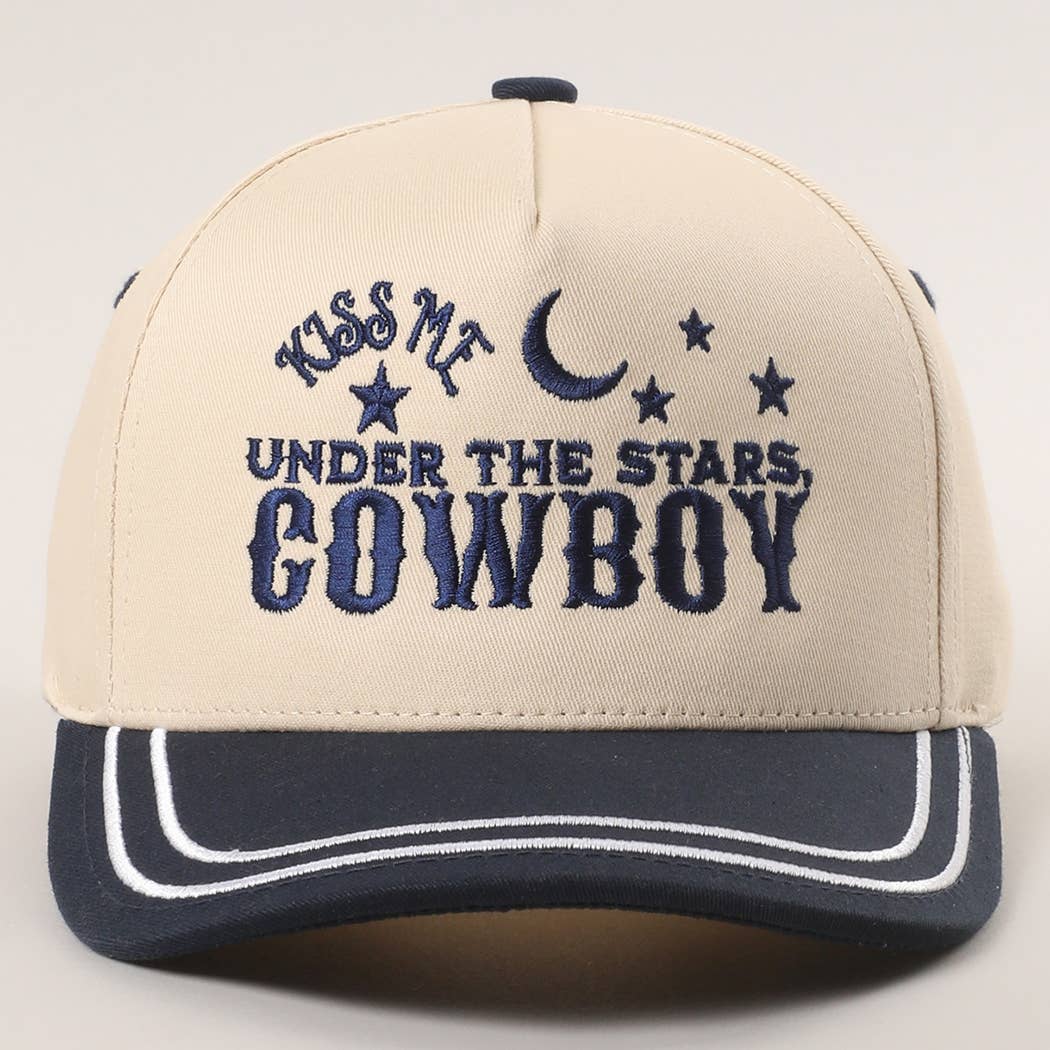 Fashion City - Vendita all'ingrosso Cappellino  da camionista - Unisex - Cappellino da camionista ricamato "Baciami sotto le stelle"7