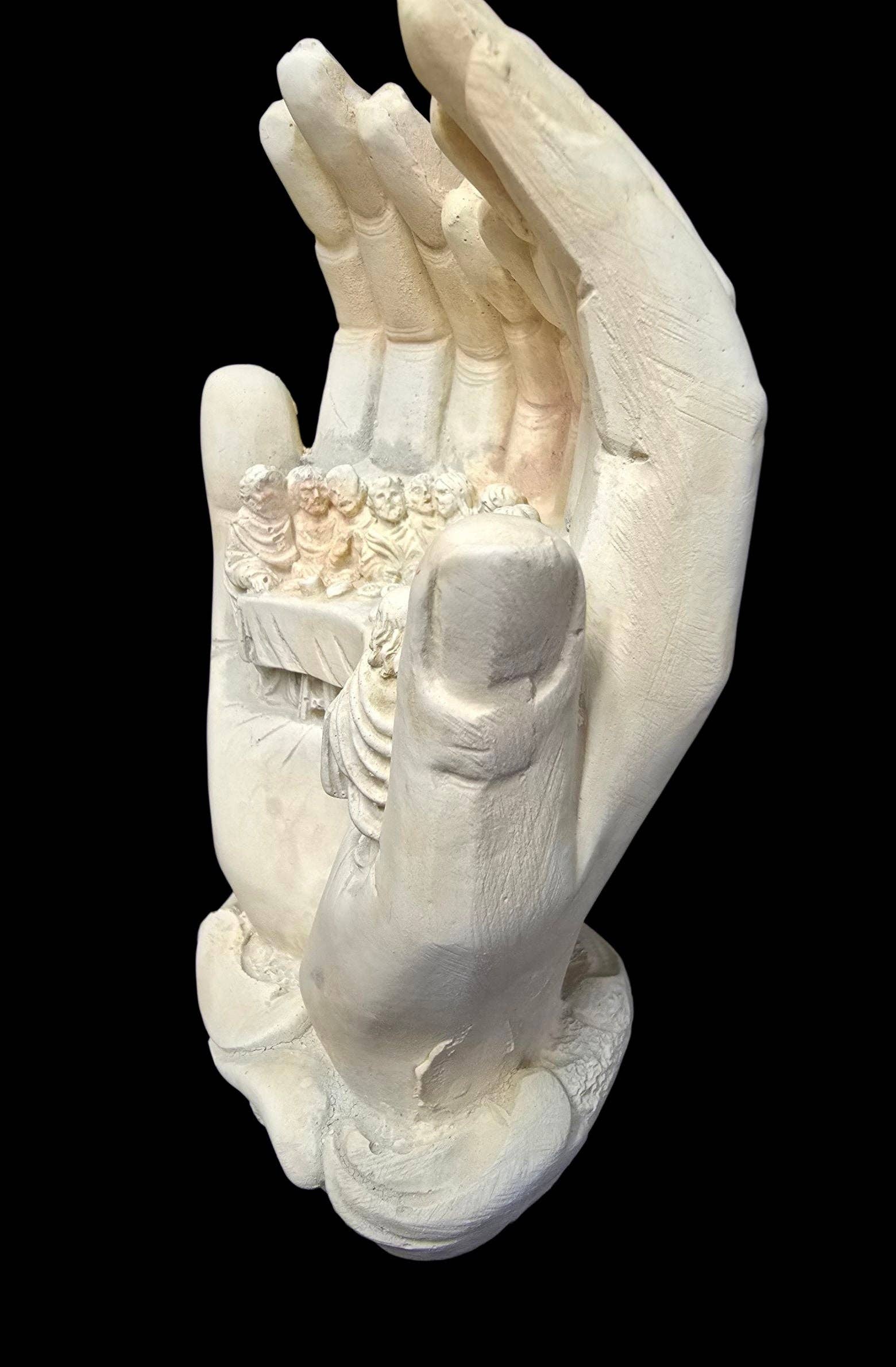 2 Greeks Inc - Wholesale Sculpture - Handcrafted Alabaster “Last Supper in Hands” Statue3