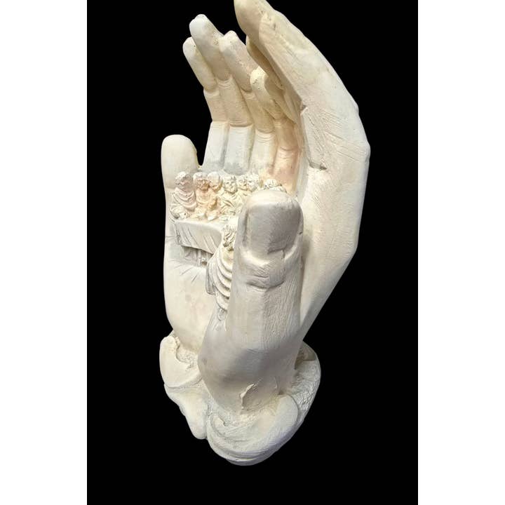 2 Greeks Inc - Wholesale Sculpture - Handcrafted Alabaster “Last Supper in Hands” Statue3