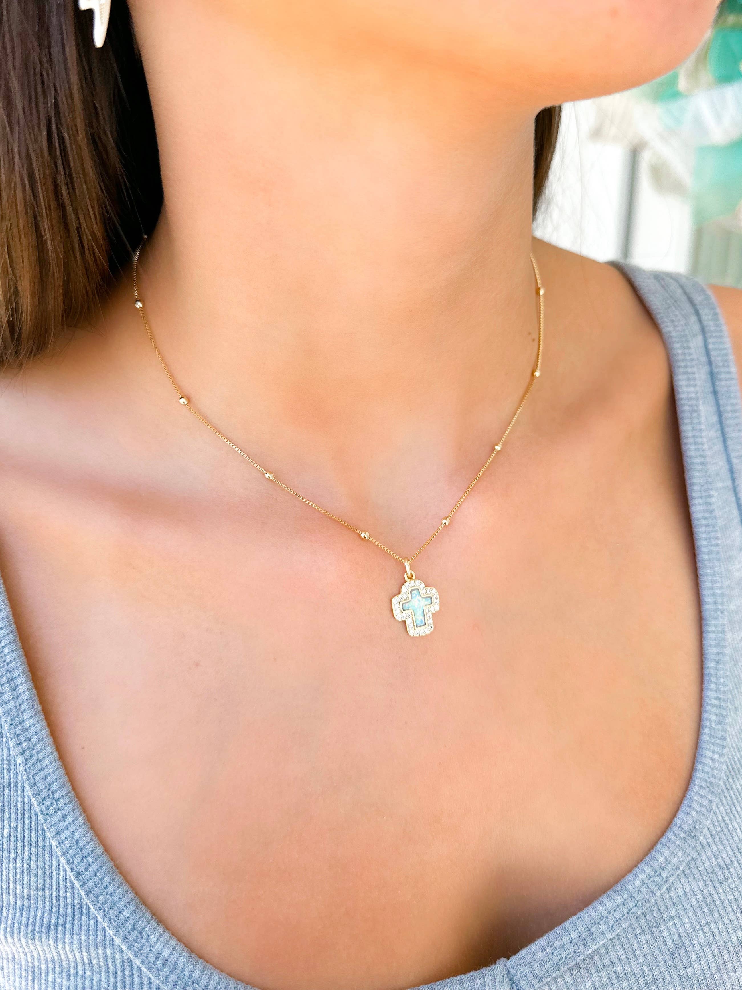 Taylor Shaye Designs - Wholesale Pendant/Charm Necklace - Meg Cross Necklace2