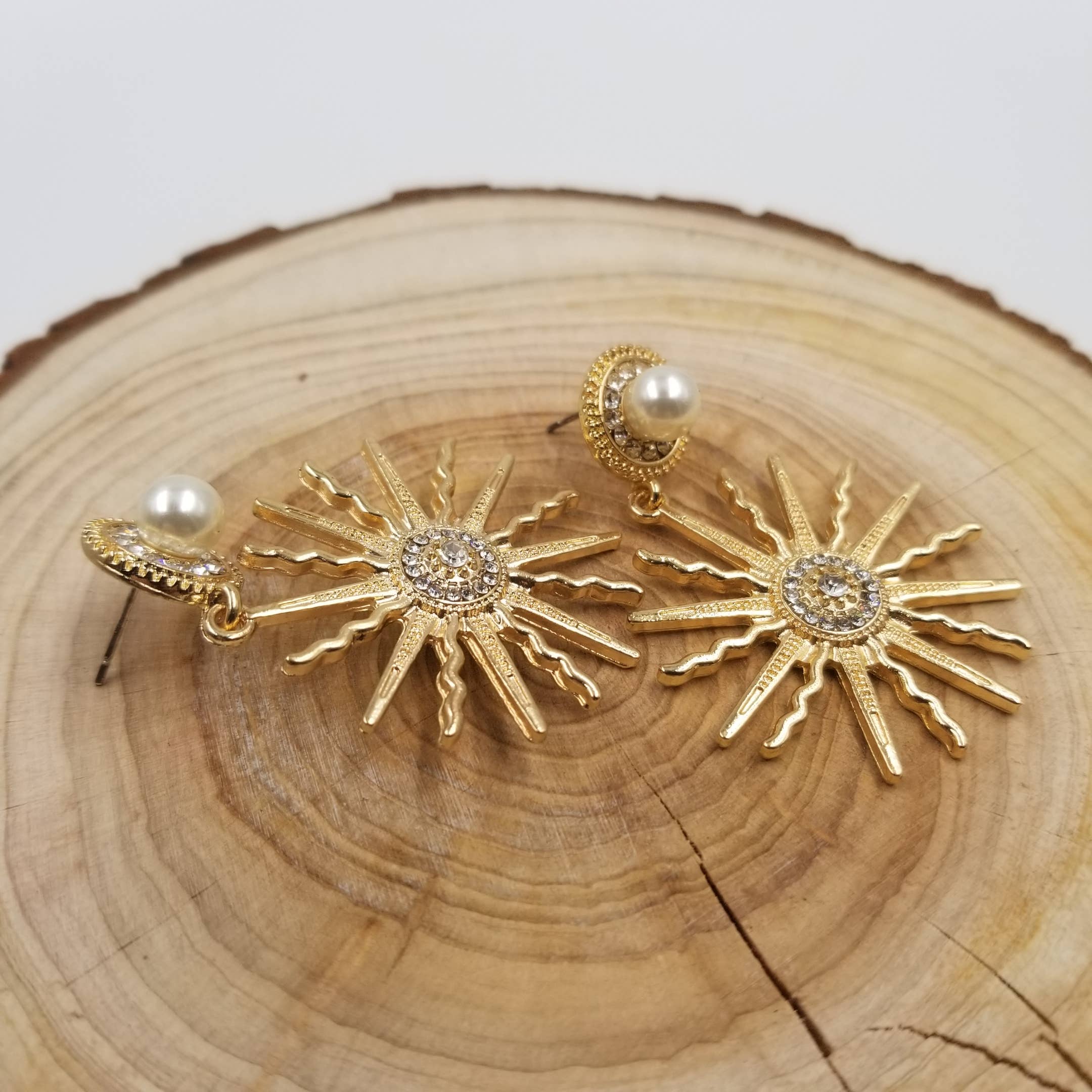 CHAKRA JEWELRY - Vendita all'ingrosso Orecchini pendenti - Orecchini in lega di girasole2