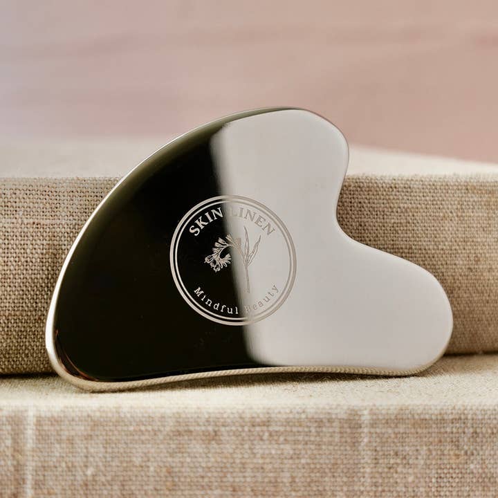 GUA SHA EN ACIER INOXYDABLE pour la vente par Skin Linen