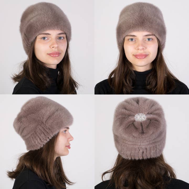 FurStyleUa – wholesale Mössa - Dam – Damernas äkta pälsmössa vinter minkmössa ryska pälsmössor kepsar1