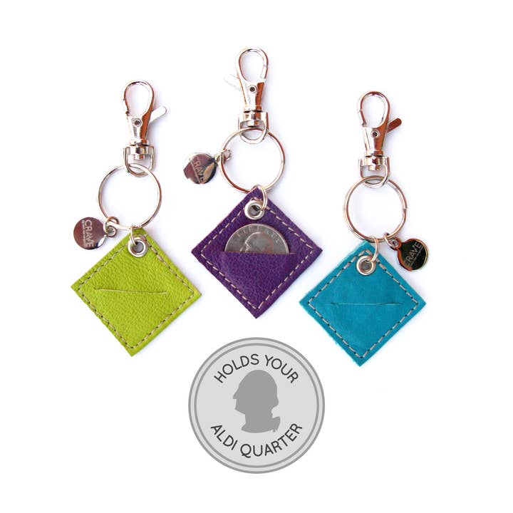 CRAVEbyCRV - Wholesale Keychain - Women's - Leather Aldi Quarter Holder Keychain