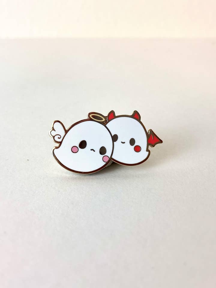 Épinglette en émail Angel/Devil pour la vente par LoveLoomi