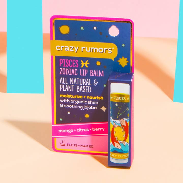 Helt naturlig, vegansk stjernetegn Fiskene vandblanding læbepomade kort for engroshandel hos Crazy Rumors