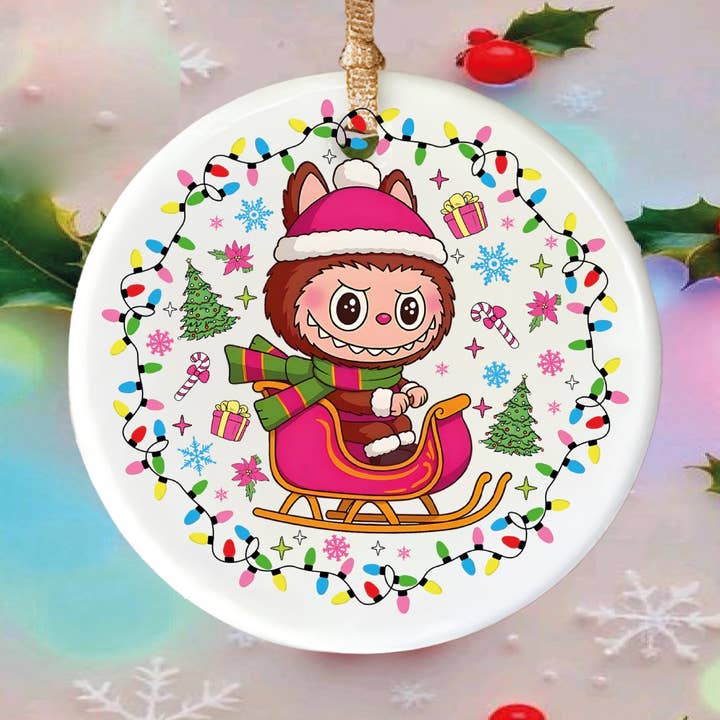 Spooky Monster Christmas Ornament, Porcelain Ceramic Ornamen for wholesale by Embrova