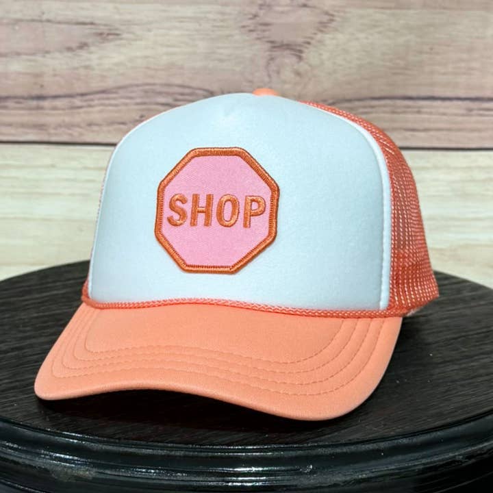 Stop & Shop Patch | LC Elizabeth Original | Heat Applied Patch Hat for wholesale by LC Elizabeth