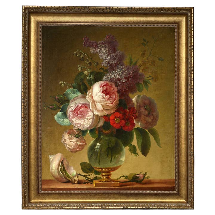 Floral Still Life with Lilacs and Peonies Painting Print for wholesale by Madison Bay Co. - Historical Home Decor Reproductions