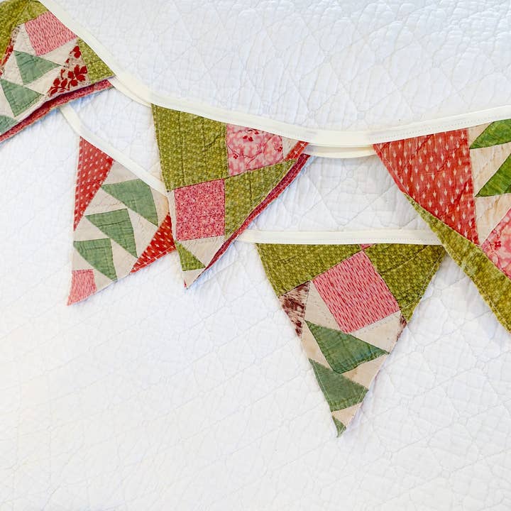 Dellwood Designs - Wholesale Bunting/Garland - Vintage Quilt Flag Garland - Assorted Quilts8