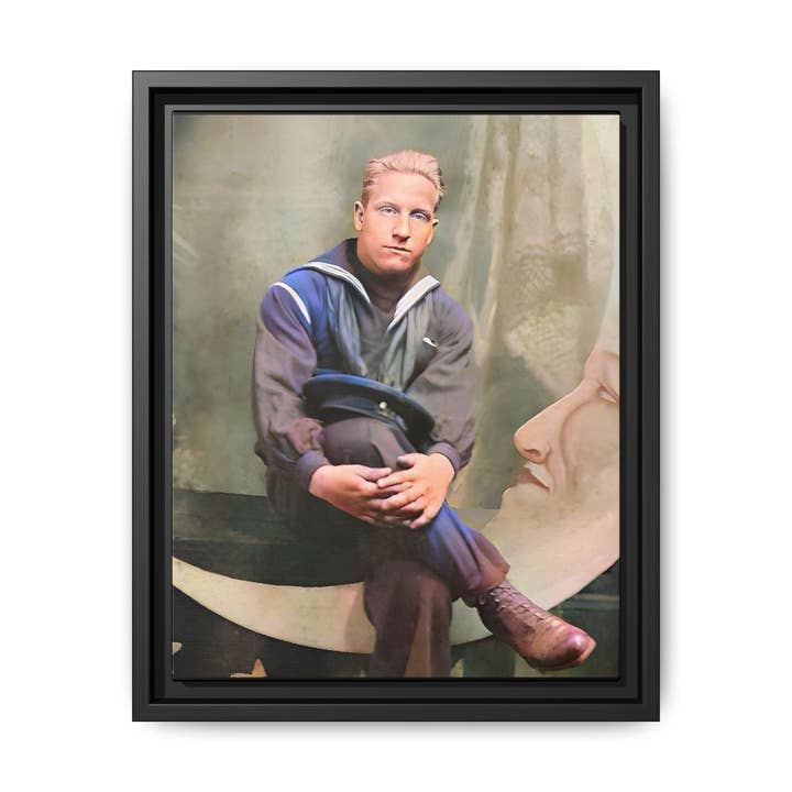 célibataire 016 | Photo Vintage Encadrée - Toile Mate pour la vente par Walt & Pete