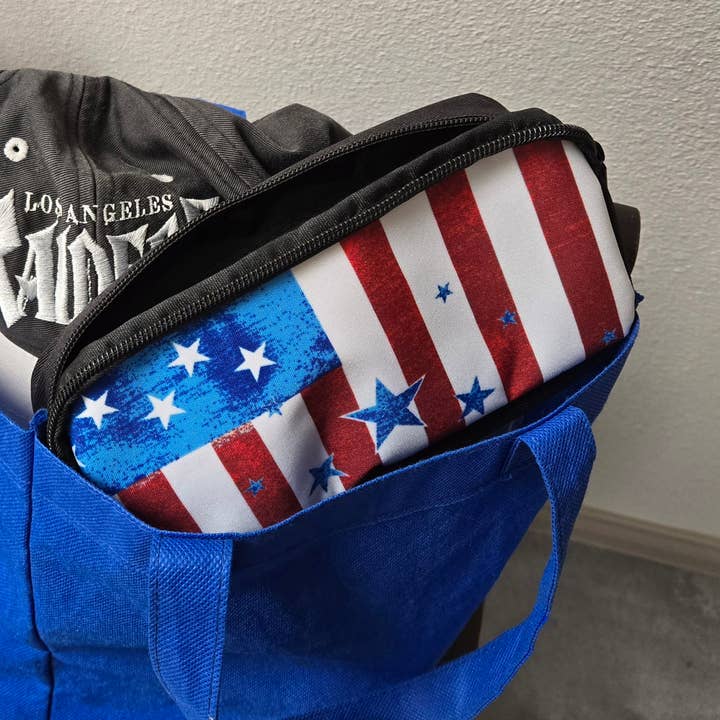 Stars & Stripes Pencil Keeper, Freedom Pouch for School Kid for wholesale by Fiona Accessories