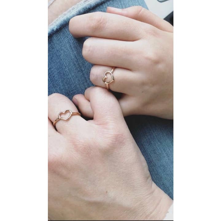 Kenda Kist Jewelry - Wholesale Band/Stacked Ring - Heart Ring2