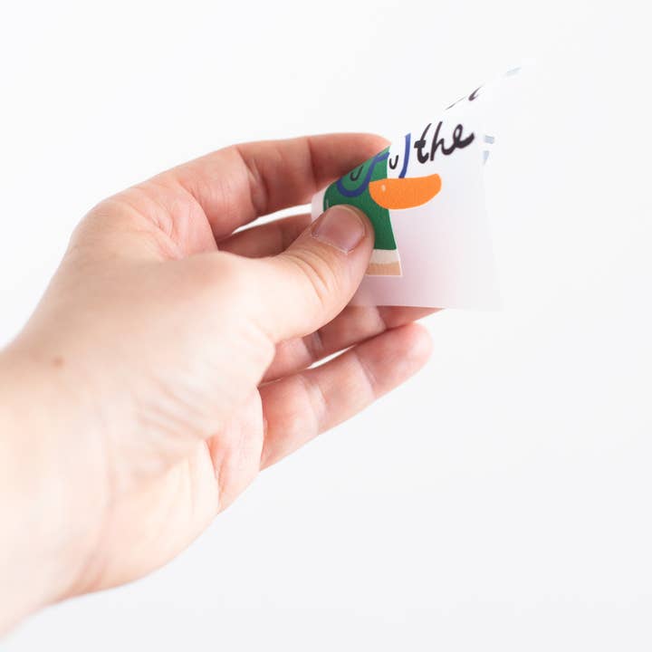 Halfbird - Wholesale Sticker - Randloze strijkapplicatie 'What the duck'2