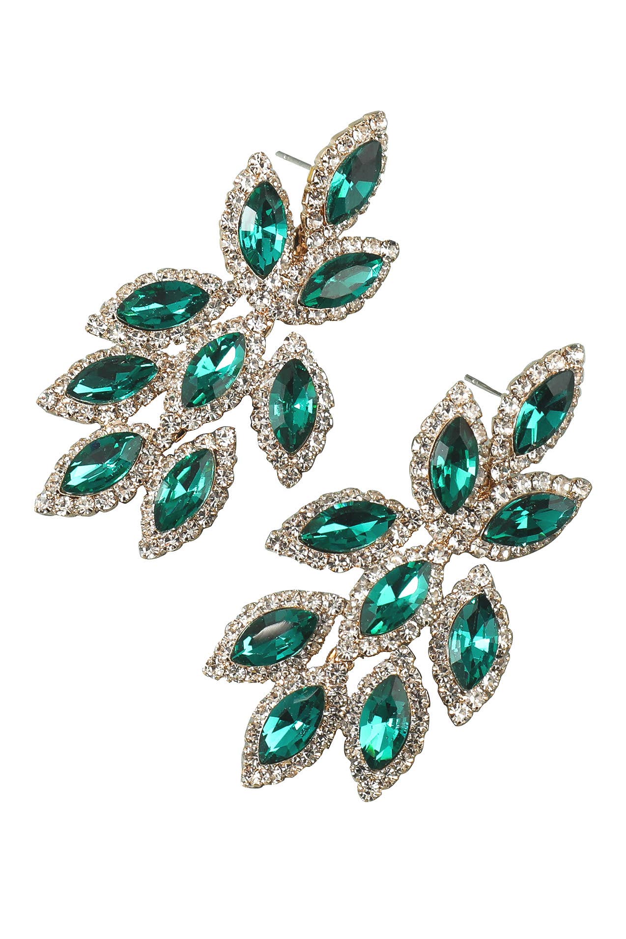 Chicas - Wholesale Dangle Earrings - Pair of drop earrings with crystal jewel rhinestones 440114