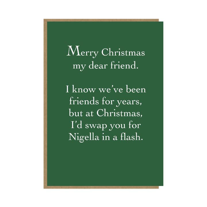 Wünschte, du wärst Nigella - Lustige Weihnachtskarte 10x15 cm für den Großhandel von Pickled Prints