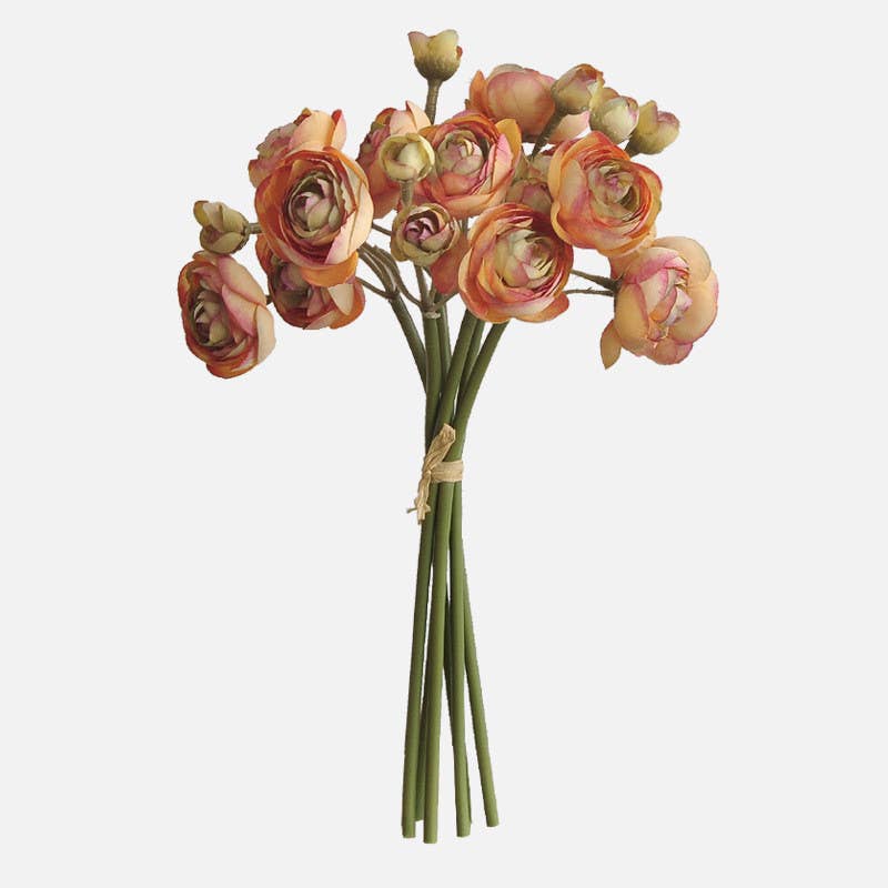 Sweet Home Deco - Vente Fleurs artificielles - Bouquet de renoncules bébé en soie 25 cm, 6 tiges/24 fleurs14