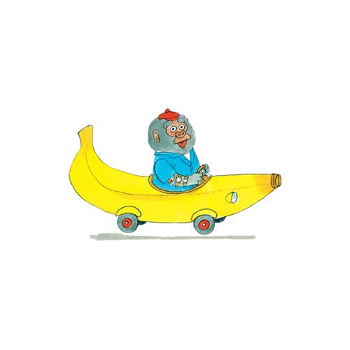 Tattly - Wholesale Temporary Tattoo - Kids - Bananas Gorilla + Car RS Tattoo Pair