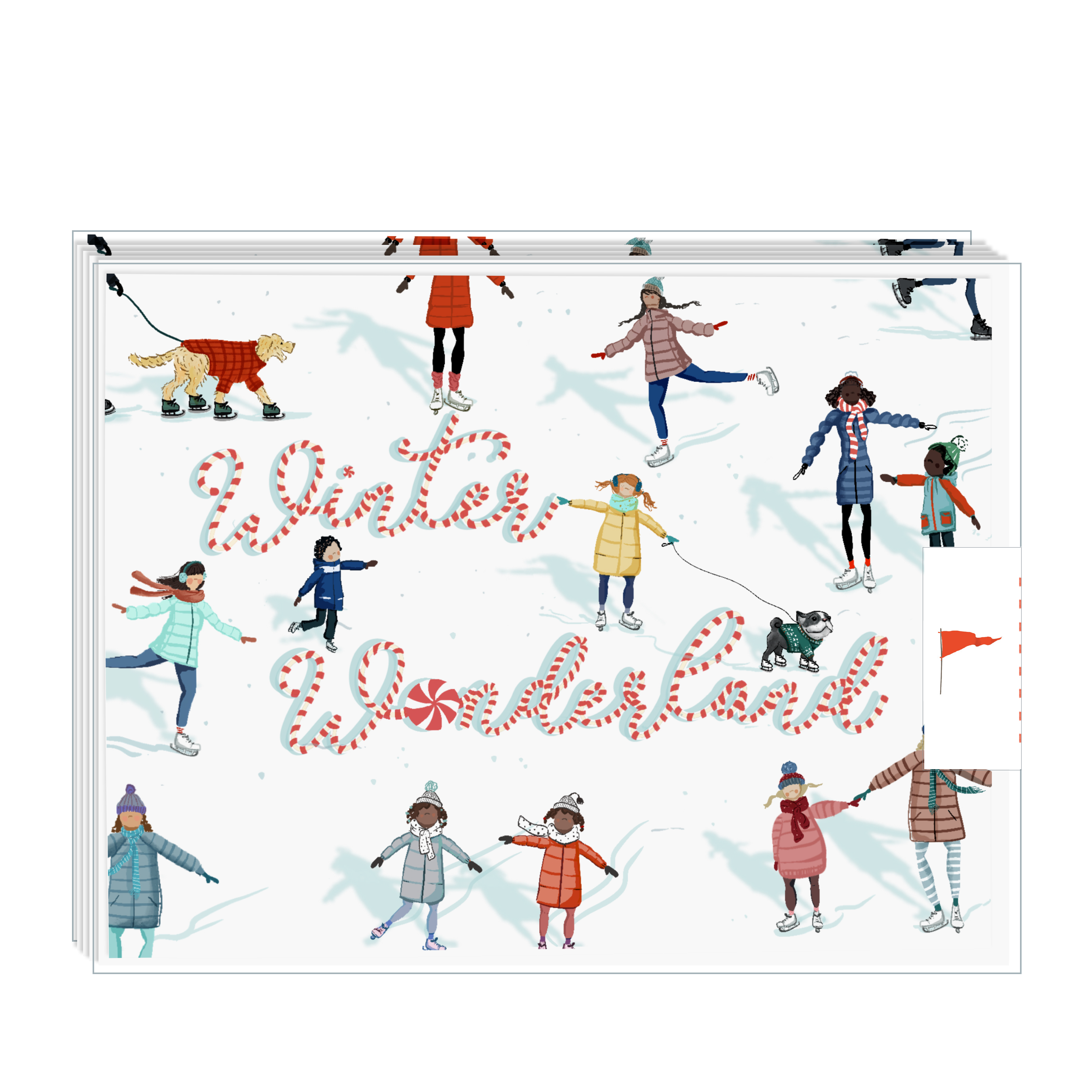 Ramus & Co. - Venta al por mayor Tarjetas de Navidad - Winter Wonderland Juego surtido de 121