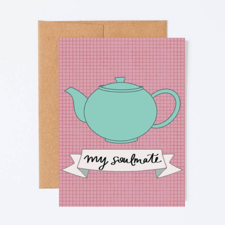 Teapot Soulmates Card (The Office US, Jim and Pam) for wholesale by Shop La Bish