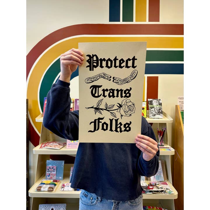 Transfigure Print Co. - Wholesale Poster - Protect Trans Kids/Folks Print