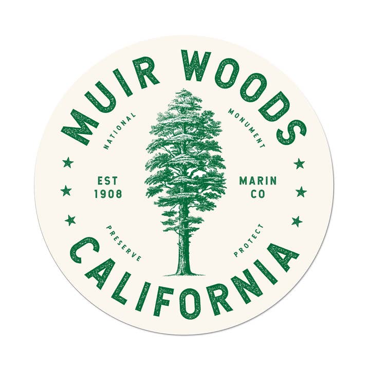 Sweet Bippy Press - Wholesale Sticker - Muir Woods Seal Sticker0