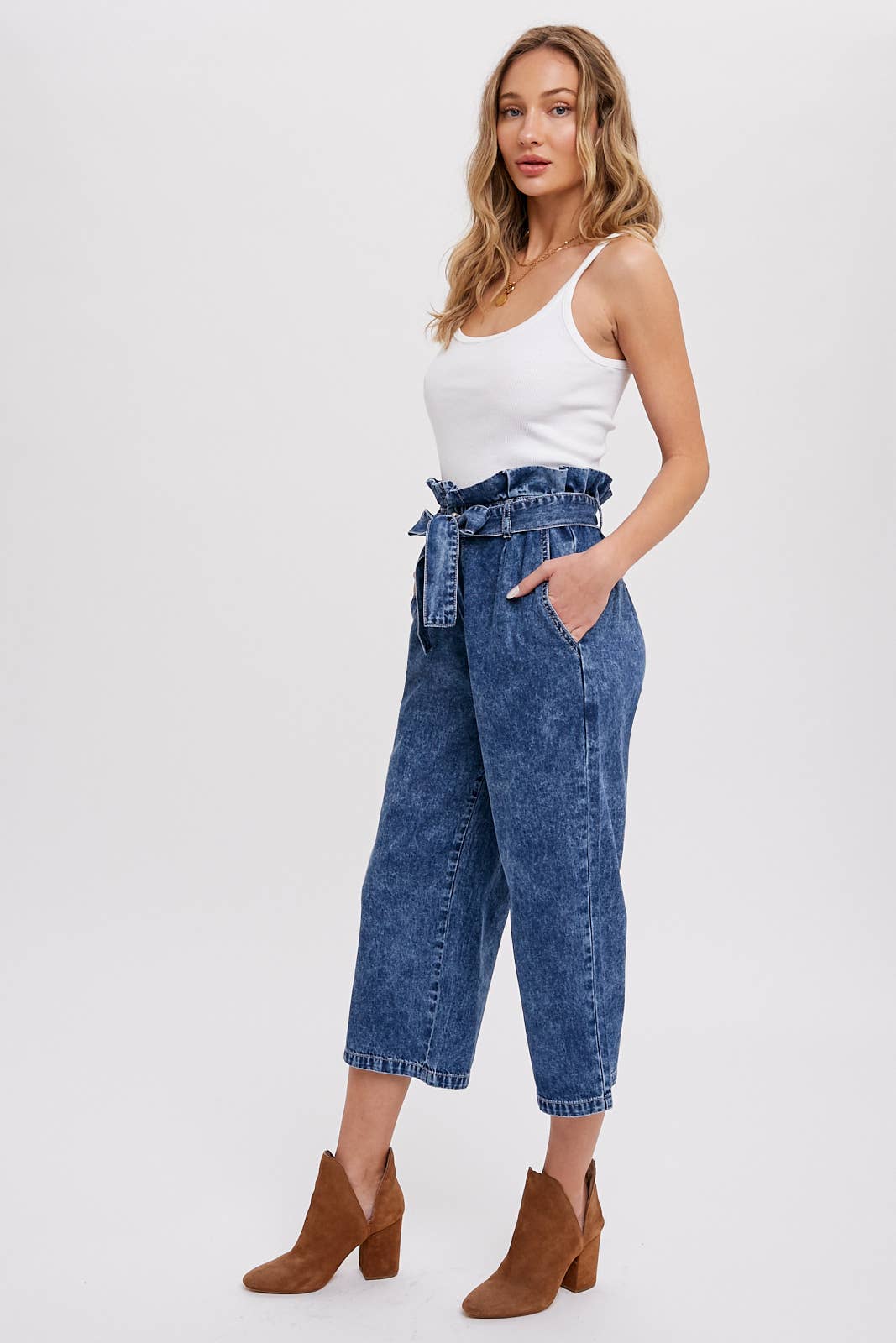 Bluivy - Wholesale Pants - Women's - BELTED PAPERBAG CULOTTES10