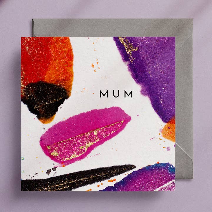 Mum - ABSTRACT Greeting Card for wholesale by Wendy Bell Designs