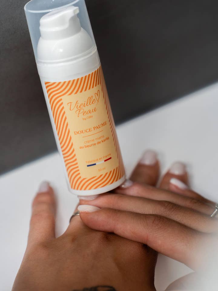 DOUCE PAUME -Crème Mains au beurre de karité - 50ml pour la vente par Vieille Peau By Célia