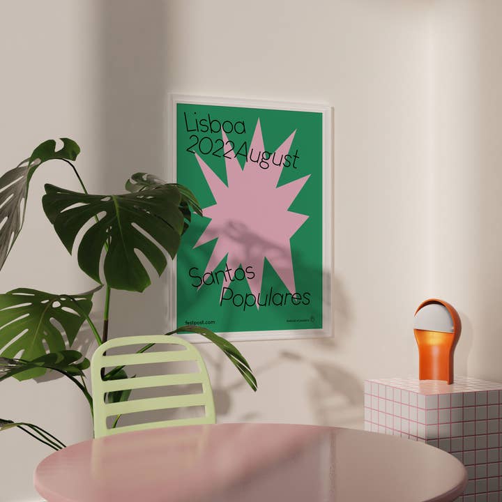 Lissabon Festas dos Santos Populares Poster, Groen voor wholesale door Emma Make