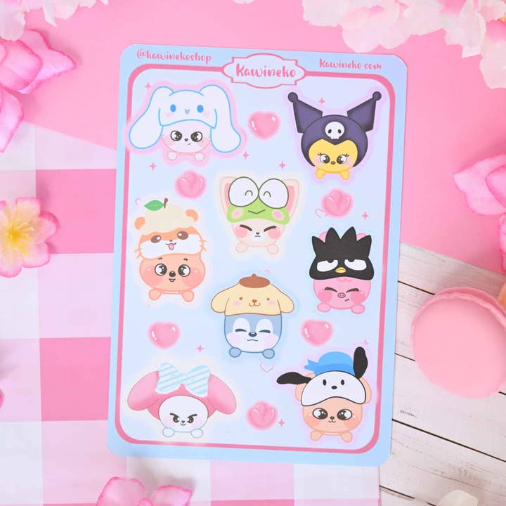 Kawineko - Wholesale Sticker - SanxSkz sticker sheet cute kpop kawaii 0