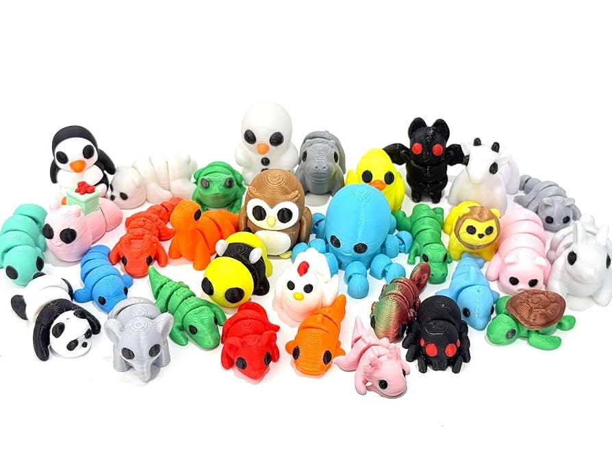 HYPED ART - Wholesale Toy Set - Kids - 3D Printed Mini Fidget Toys - Flexible Fidget (Animals)1