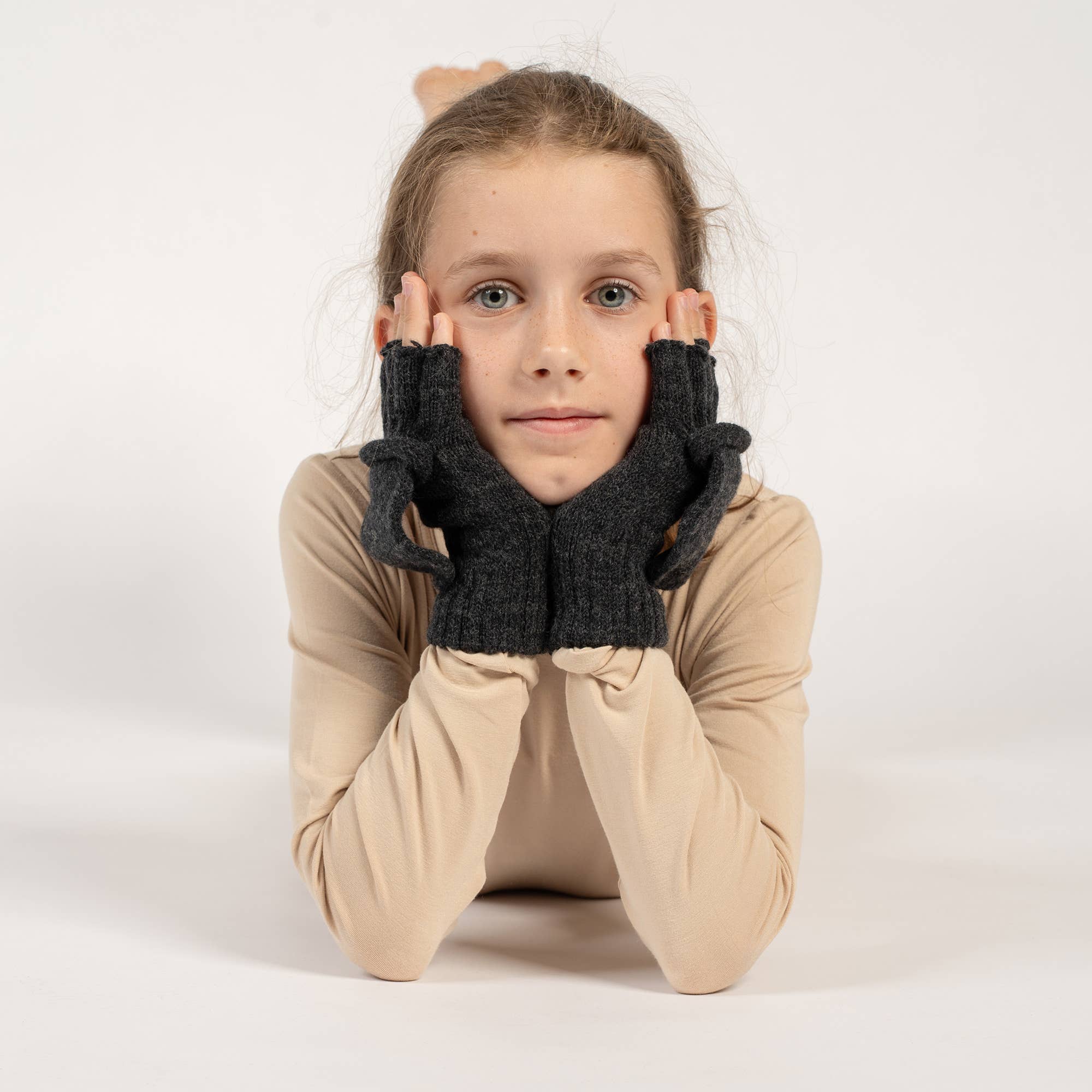 menique - Wholesale Handschoenen - Kinderen - Gebreide merinowollen handschoenen voor kinderen met omkeerbare vingertoppen11