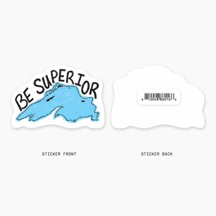 Nice Enough Stickers – Engroshandel Klistermærke – Be Superior - 3" kunstklistermærke1