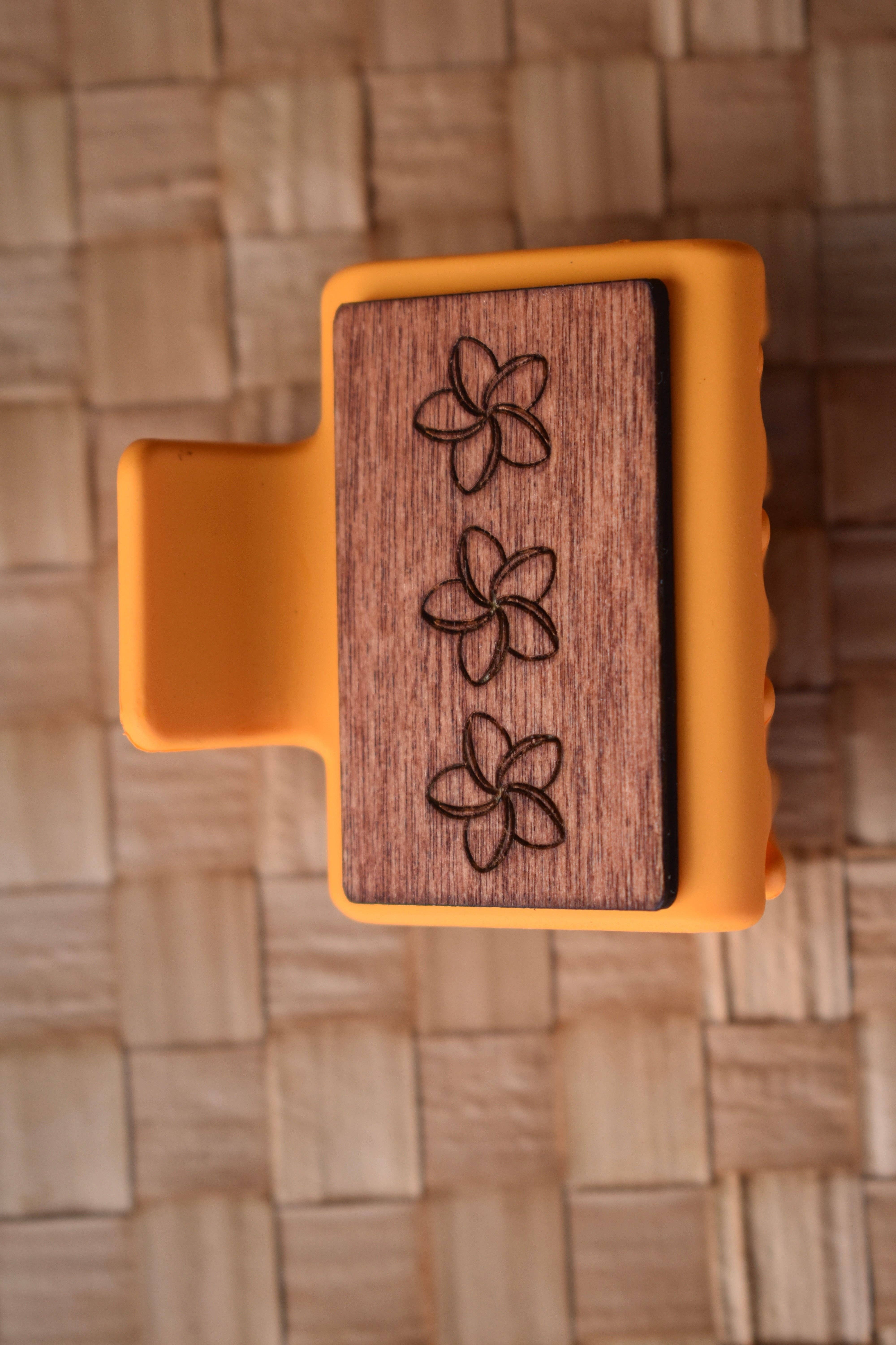 Revel Sun Hawai'i – wholesale Hair clip – Women’s – Mini Handmade Wood Engraved Hair Clip8