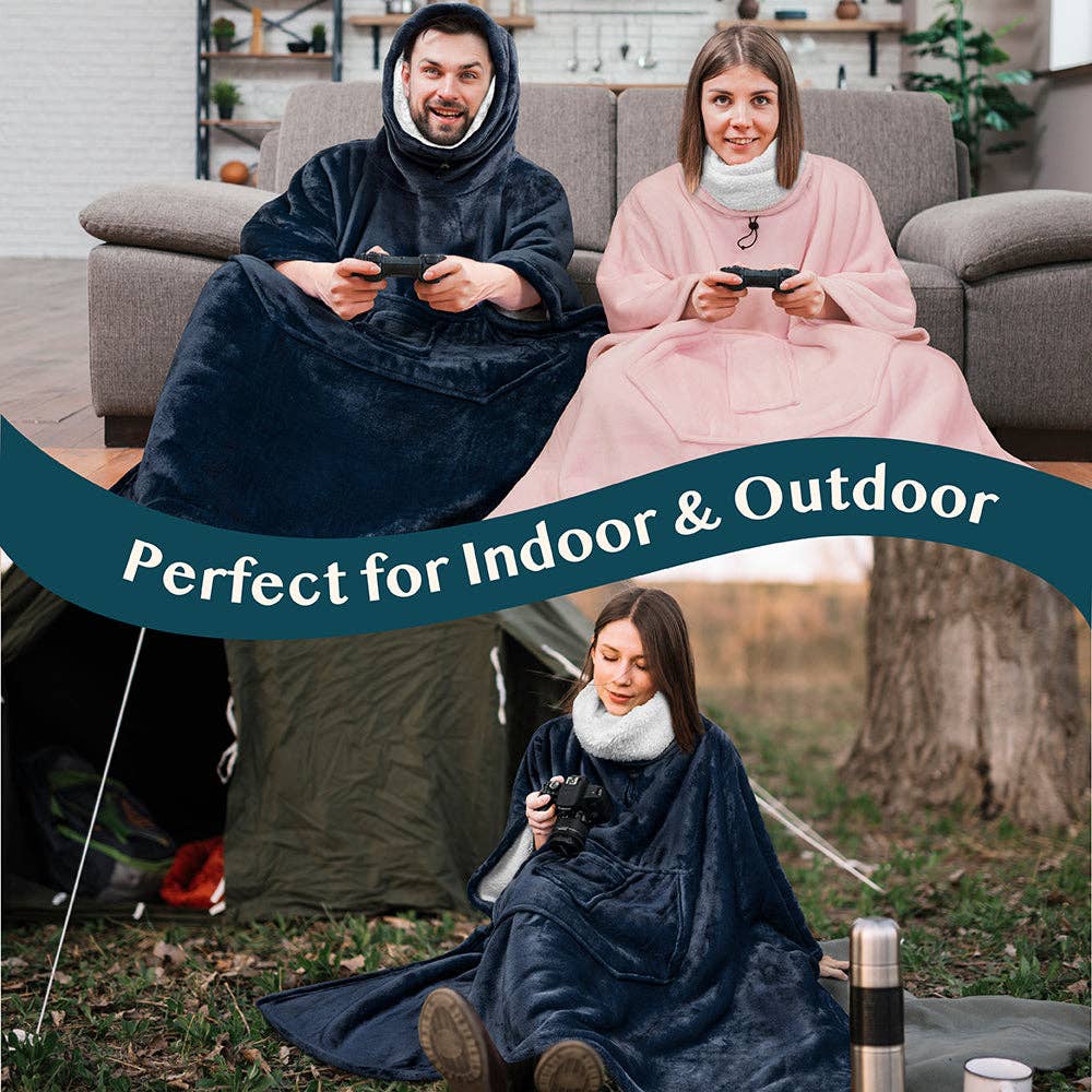 Pavilia - Wholesale Poncho - Women's - Neck Warmer Hooded Poncho Blanket29