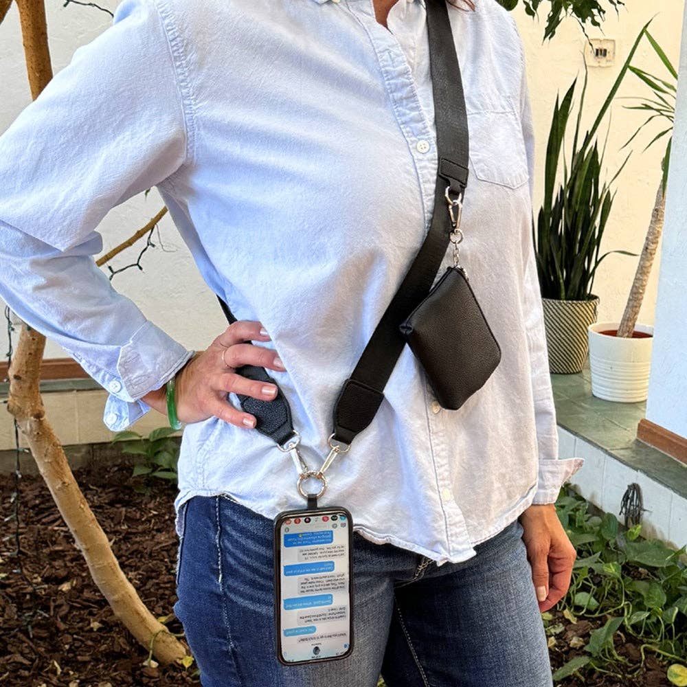 Save The Girls - Vente Étui portefeuille pour téléphone – femme - Sangle Clip & Go avec pochette RFID Solide1