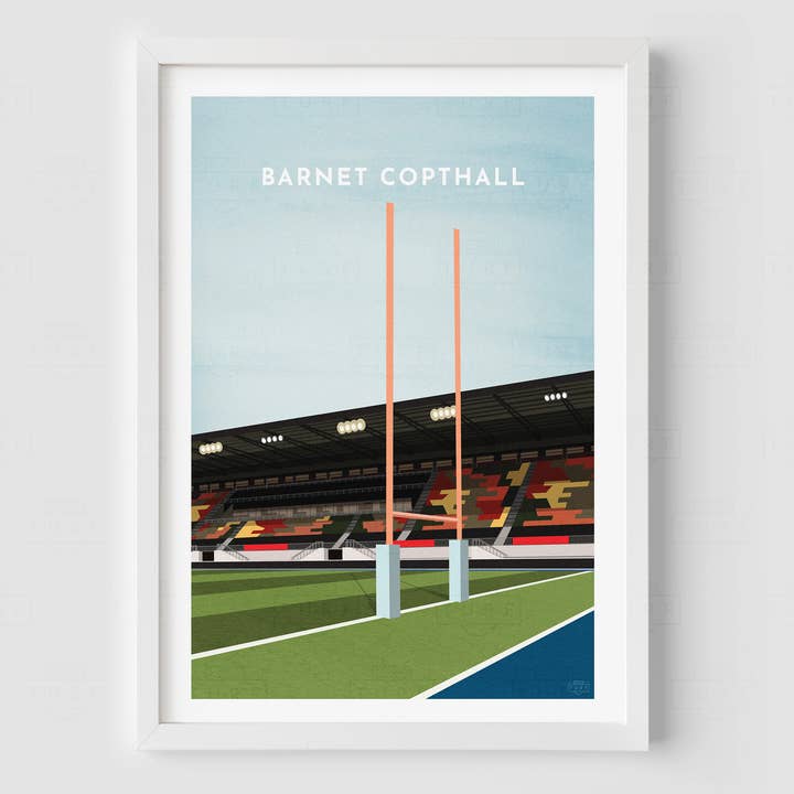 Turf Football Art – wholesale Art print – Any Rugby Stadium - Contemporary Illustrated Art Print4