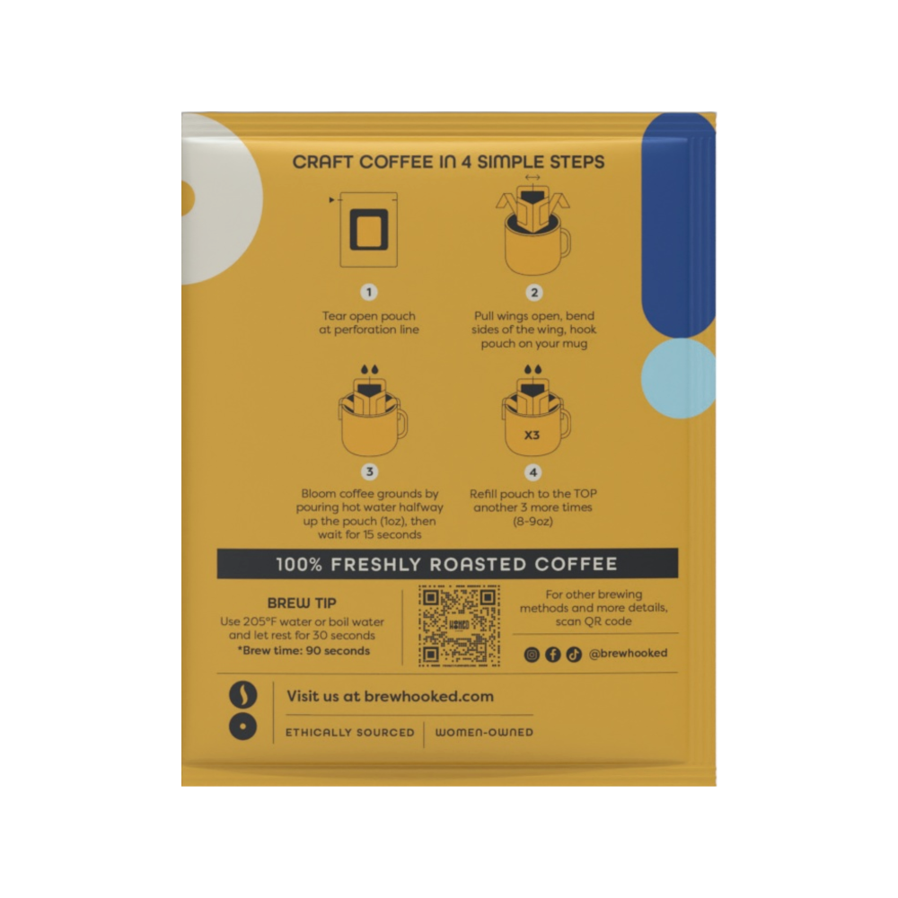 Hooked Coffee - Wholesale Ground Coffee - Single Serve Coffee Pouches - Partners Coffee 7ct Box3