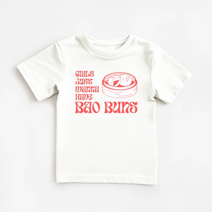 Little Sumo - Wholesale Screen Printed T-Shirt - Kids - GIRLS JUST WANNA HAVE BAO BUNS kids graphic t-shirt
1