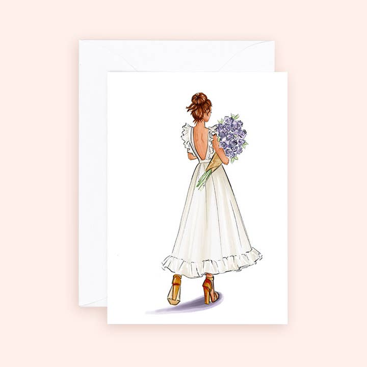 Mini Card - Spring Ruffles - Everyday Fashion Enclosure Card for wholesale by Almeida Illustrations