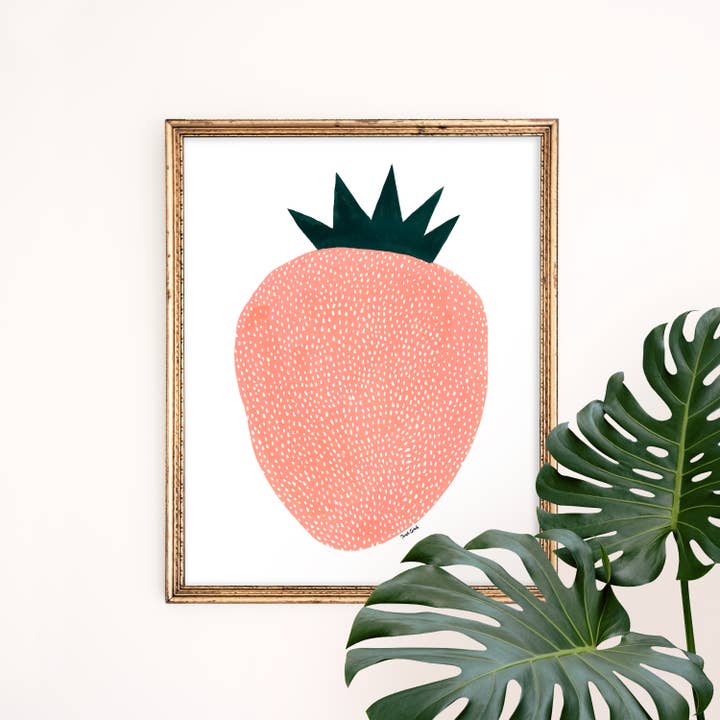 "Strawberry" Giclée Fine Art Print for wholesale by On Lane Avenue