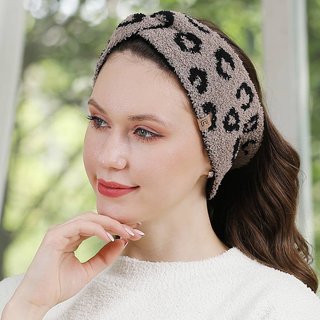 Leopard Pattern Twist Knot Headband  for wholesale on Faire13