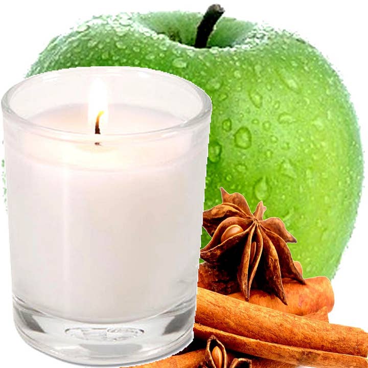 House Of Candles – wholesale Marschaller – Äpple Krydda Kanel Ekologiska Soja Votivljus & GRATIS Hållare